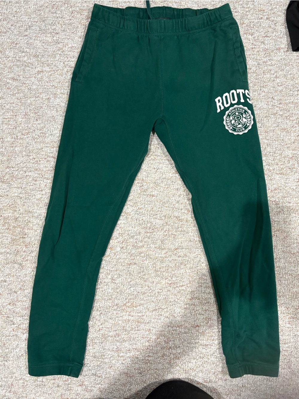 Roots Green Jogger Sweatpants with Logo